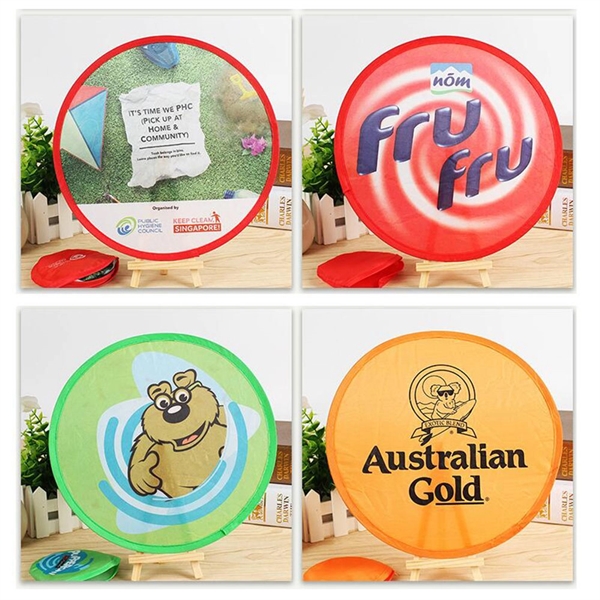 Custom Full Color Imprint 10" Folding Flying Disc - Custom Full Color Imprint 10" Folding Flying Disc - Image 3 of 8