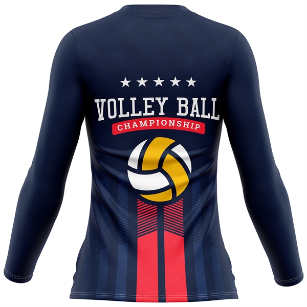 Women's 180 GSM Poly Interlock Long Sleeve V-Neck T-Shirt - Women's 180 GSM Poly Interlock Long Sleeve V-Neck T-Shirt - Image 1 of 1