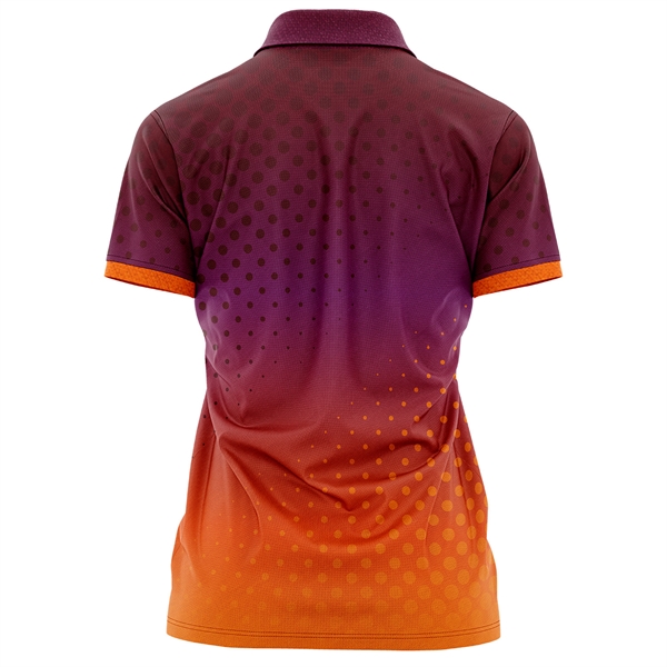 Women's 180 GSM Poly Interlock Sublimation Polo Shirts - Women's 180 GSM Poly Interlock Sublimation Polo Shirts - Image 1 of 1