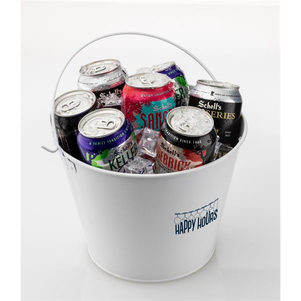Galvanized White Metal Bucket - Galvanized White Metal Bucket - Image 2 of 4