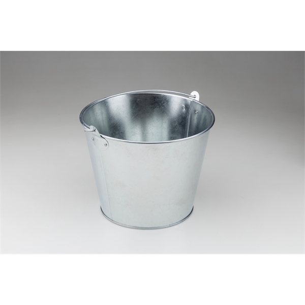 Galvanized White Metal Bucket - Galvanized White Metal Bucket - Image 3 of 4