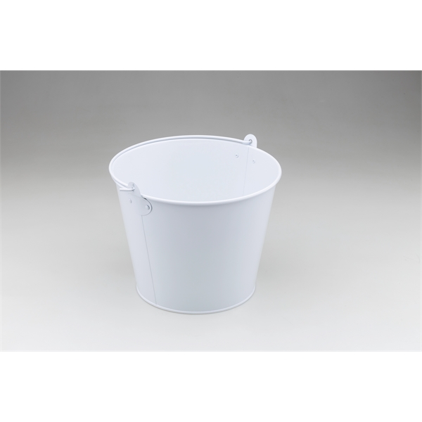 Galvanized White Metal Bucket - Galvanized White Metal Bucket - Image 4 of 4
