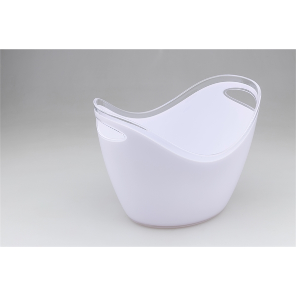 White Acrylic Ice Bucket - White Acrylic Ice Bucket - Image 2 of 4