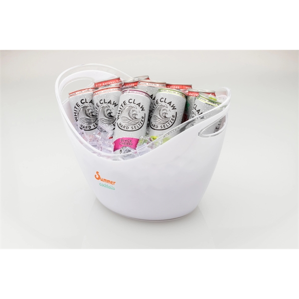 White Acrylic Ice Bucket - White Acrylic Ice Bucket - Image 3 of 4