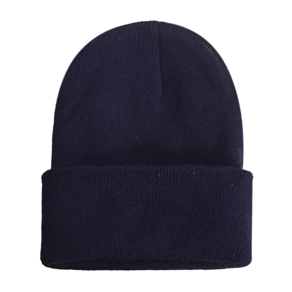 Knit Beanie Hat With Cuff - Knit Beanie Hat With Cuff - Image 4 of 15
