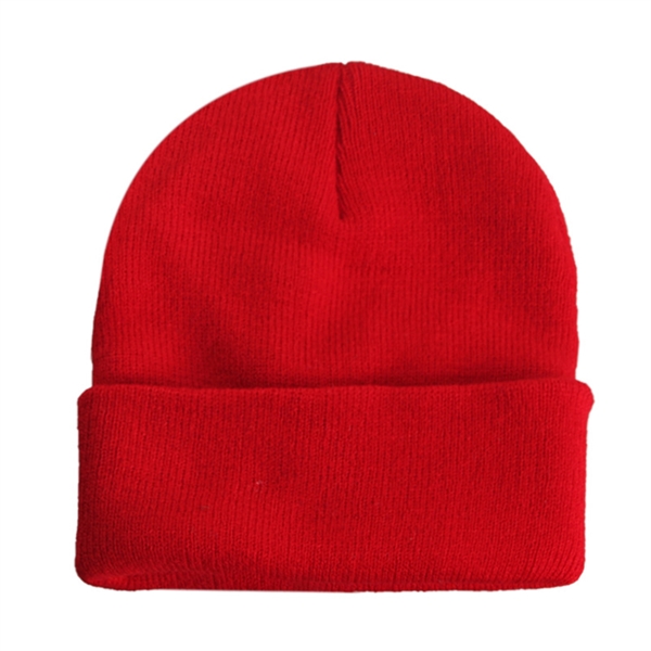 Knit Beanie Hat With Cuff - Knit Beanie Hat With Cuff - Image 5 of 15