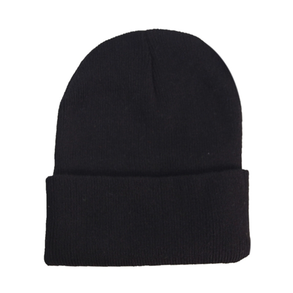 Knit Beanie Hat With Cuff - Knit Beanie Hat With Cuff - Image 6 of 15