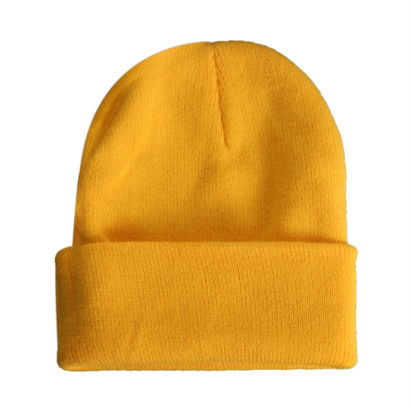 Knit Beanie Hat With Cuff - Knit Beanie Hat With Cuff - Image 9 of 15