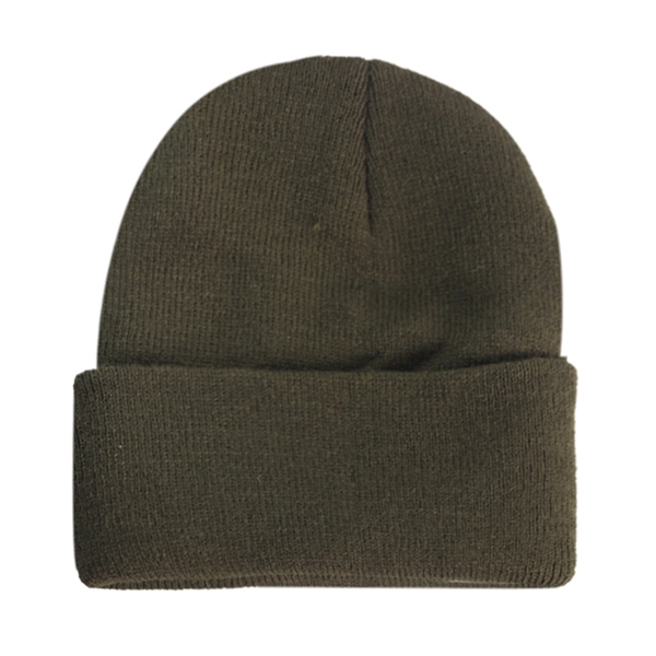 Knit Beanie Hat With Cuff - Knit Beanie Hat With Cuff - Image 10 of 15
