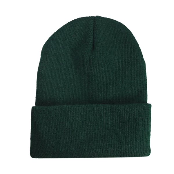 Knit Beanie Hat With Cuff - Knit Beanie Hat With Cuff - Image 11 of 15