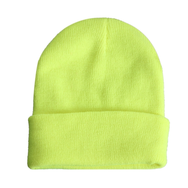 Knit Beanie Hat With Cuff - Knit Beanie Hat With Cuff - Image 12 of 15