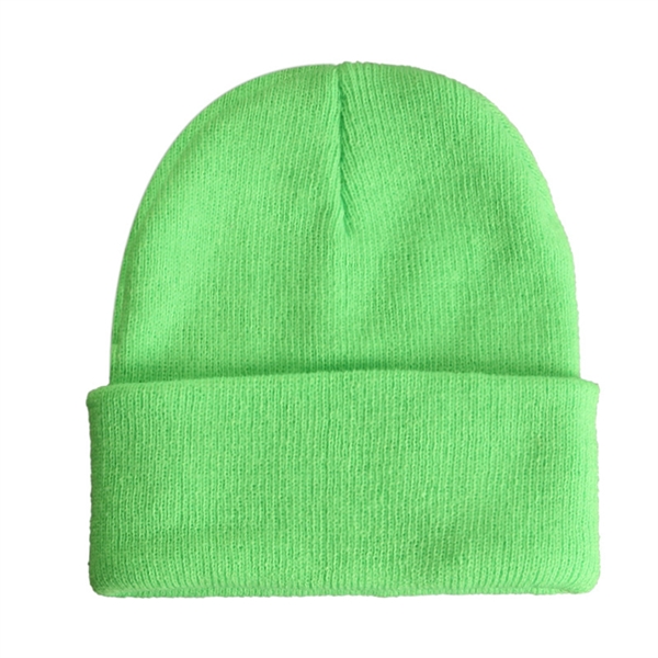 Knit Beanie Hat With Cuff - Knit Beanie Hat With Cuff - Image 13 of 15