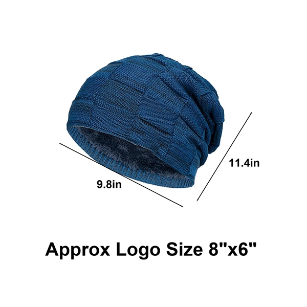 Lined Warm Thick Knit Beanie - Lined Warm Thick Knit Beanie - Image 1 of 7