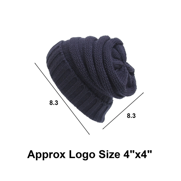 Unisex Soft Stretch Cable Knit Beanie - Unisex Soft Stretch Cable Knit Beanie - Image 1 of 6