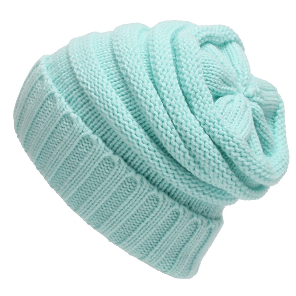 Unisex Soft Stretch Cable Knit Beanie - Unisex Soft Stretch Cable Knit Beanie - Image 2 of 6