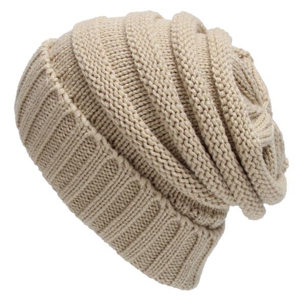 Unisex Soft Stretch Cable Knit Beanie - Unisex Soft Stretch Cable Knit Beanie - Image 3 of 6