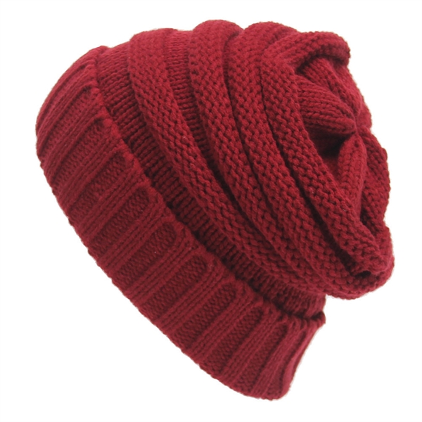 Unisex Soft Stretch Cable Knit Beanie - Unisex Soft Stretch Cable Knit Beanie - Image 5 of 6