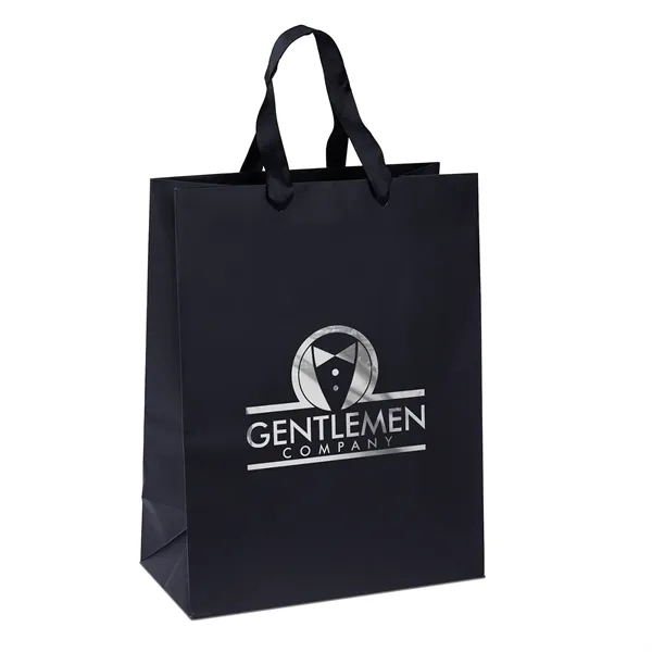 Mary™- Ribbon-Handle Matte Eurotote - Foil Print - Mary™- Ribbon-Handle Matte Eurotote - Foil Print - Image 2 of 7