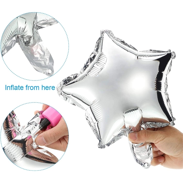 18" Aluminum Foil Star Balloon - 18" Aluminum Foil Star Balloon - Image 2 of 4