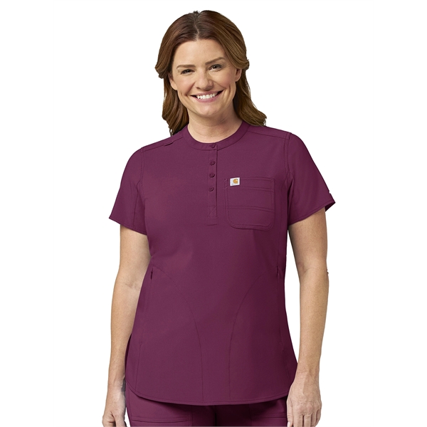 Carhartt Cross-Flex Women's Modern Fit Henley Tunic Top - Carhartt Cross-Flex Women's Modern Fit Henley Tunic Top - Image 7 of 7