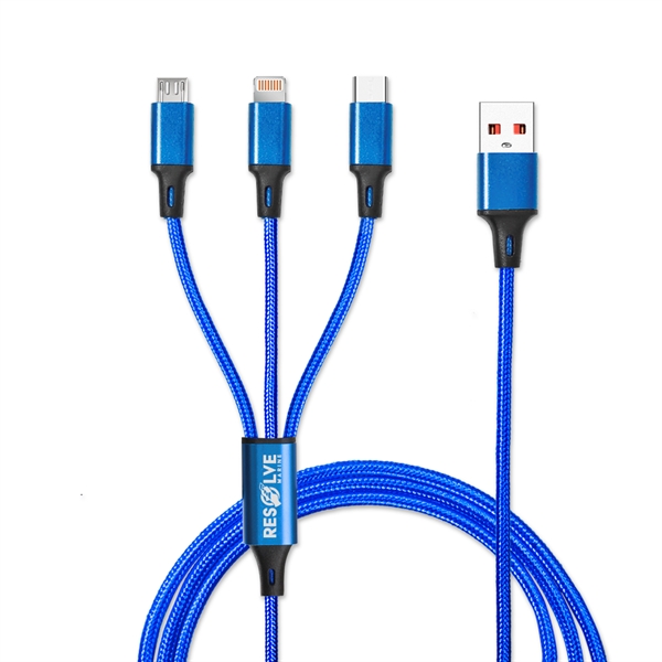 Taft Avenue 3 in 1 Nylon Braided Charging Cable - Taft Avenue 3 in 1 Nylon Braided Charging Cable - Image 0 of 15