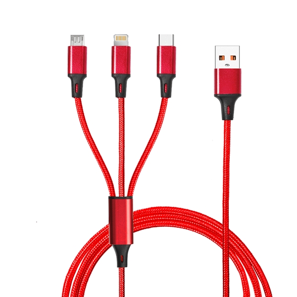 Taft Avenue 3 in 1 Nylon Braided Charging Cable - Taft Avenue 3 in 1 Nylon Braided Charging Cable - Image 9 of 15