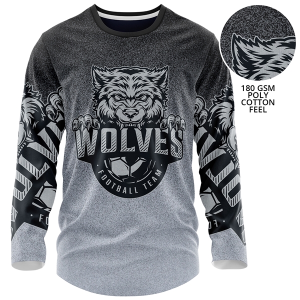 Unisex 180 GSM Cotton Feel Jersey Long Sleeve T-Shirt - Unisex 180 GSM Cotton Feel Jersey Long Sleeve T-Shirt - Image 0 of 3