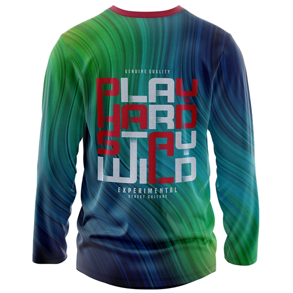 Youth 180 GSM Cotton Feel Sublimation Long Sleeve T-Shirt - Youth 180 GSM Cotton Feel Sublimation Long Sleeve T-Shirt - Image 1 of 3