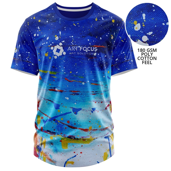 Youth 180 GSM Cotton Feel Sublimation Short Sleeve T-Shirt - Youth 180 GSM Cotton Feel Sublimation Short Sleeve T-Shirt - Image 0 of 3
