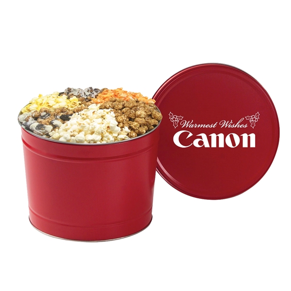 6 Way Deluxe Popcorn Sampler / 2 Gallon Tin - 6 Way Deluxe Popcorn Sampler / 2 Gallon Tin - Image 4 of 5