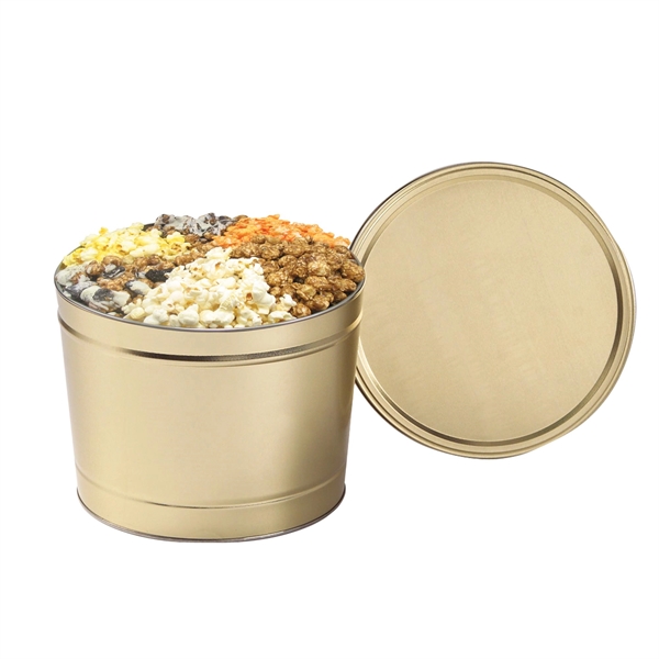 6 Way Deluxe Popcorn Sampler / 2 Gallon Tin - 6 Way Deluxe Popcorn Sampler / 2 Gallon Tin - Image 1 of 5