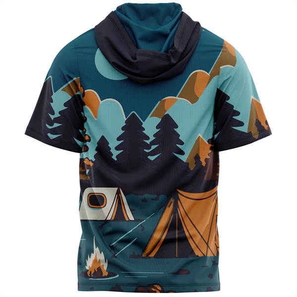 Youth 180 GSM Cotton Feel Short Sleeve Hooded T-Shirt - Youth 180 GSM Cotton Feel Short Sleeve Hooded T-Shirt - Image 1 of 3