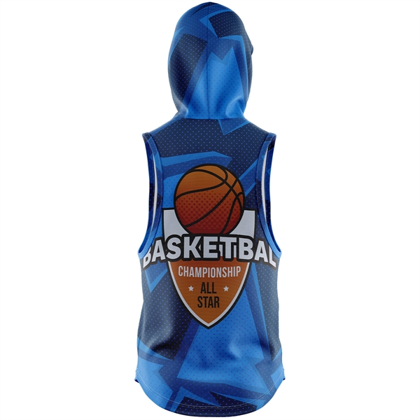 Youth 180 GSM Cotton Feel Soft Sleeveless Pullover Hoodie - Youth 180 GSM Cotton Feel Soft Sleeveless Pullover Hoodie - Image 1 of 1