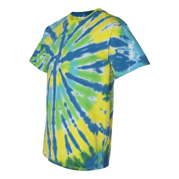 Dyenomite Multi-Color Cut-Spiral Tie-Dyed T-Shirt - Dyenomite Multi-Color Cut-Spiral Tie-Dyed T-Shirt - Image 5 of 6