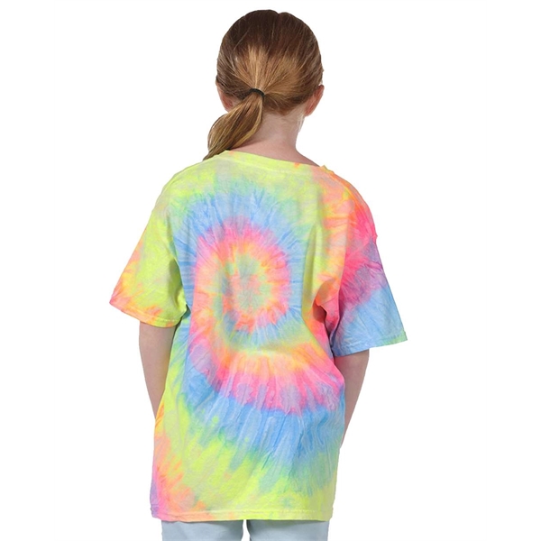 Dyenomite Youth Multi-Color Spiral Tie-Dyed T-Shirt - Dyenomite Youth Multi-Color Spiral Tie-Dyed T-Shirt - Image 12 of 16