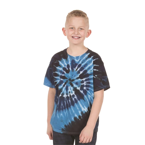 Dyenomite Youth Multi-Color Spiral Tie-Dyed T-Shirt - Dyenomite Youth Multi-Color Spiral Tie-Dyed T-Shirt - Image 13 of 16