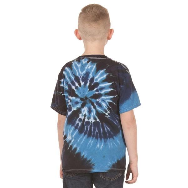 Dyenomite Youth Multi-Color Spiral Tie-Dyed T-Shirt - Dyenomite Youth Multi-Color Spiral Tie-Dyed T-Shirt - Image 14 of 16