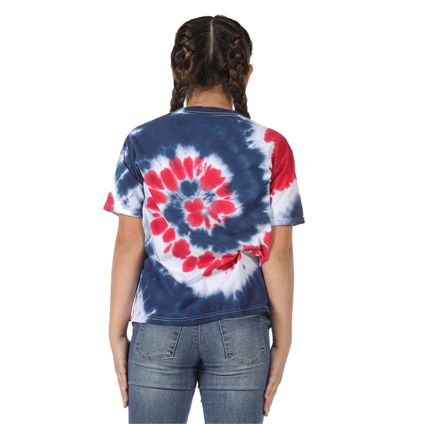 Dyenomite Youth Multi-Color Spiral Tie-Dyed T-Shirt - Dyenomite Youth Multi-Color Spiral Tie-Dyed T-Shirt - Image 16 of 16