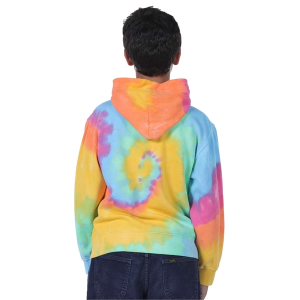 Dyenomite Youth Multi-Color Swirl Hooded Tie-Dyed Sweatshirt - Dyenomite Youth Multi-Color Swirl Hooded Tie-Dyed Sweatshirt - Image 5 of 47