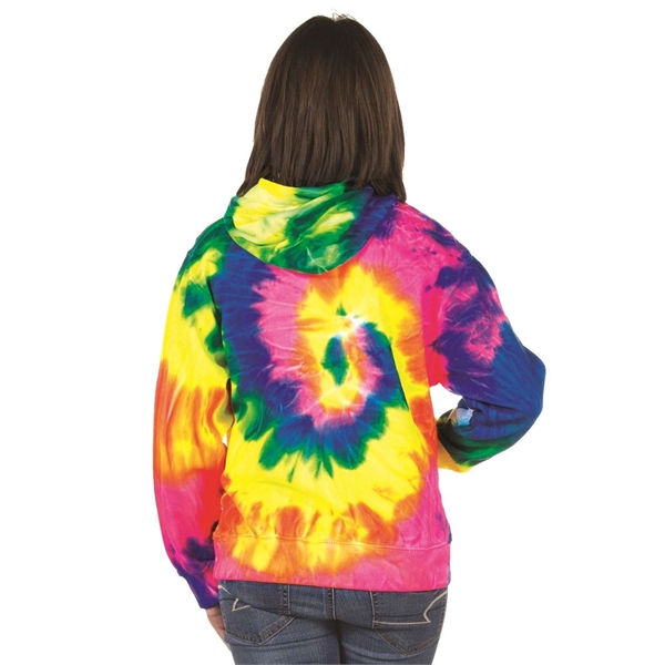 Dyenomite Youth Multi-Color Swirl Hooded Tie-Dyed Sweatshirt - Dyenomite Youth Multi-Color Swirl Hooded Tie-Dyed Sweatshirt - Image 7 of 47