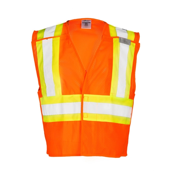 Kishigo Unisex Contrasting Mesh Breakaway Vest - Kishigo Unisex Contrasting Mesh Breakaway Vest - Image 2 of 4