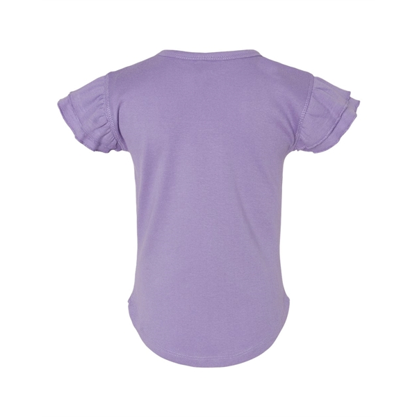 Rabbit Skins Toddler Flutter Sleeve Tee - Rabbit Skins Toddler Flutter Sleeve Tee - Image 8 of 10