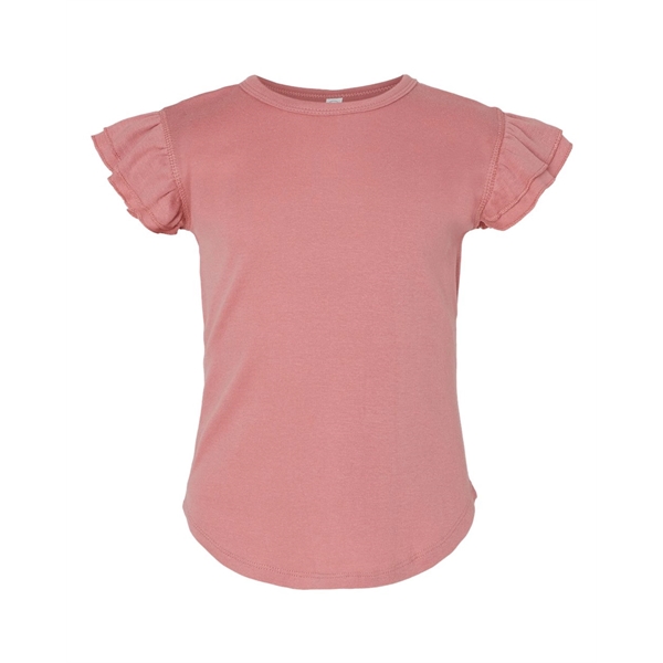 Rabbit Skins Toddler Flutter Sleeve Tee - Rabbit Skins Toddler Flutter Sleeve Tee - Image 9 of 10