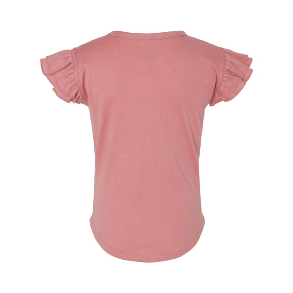 Rabbit Skins Toddler Flutter Sleeve Tee - Rabbit Skins Toddler Flutter Sleeve Tee - Image 10 of 10