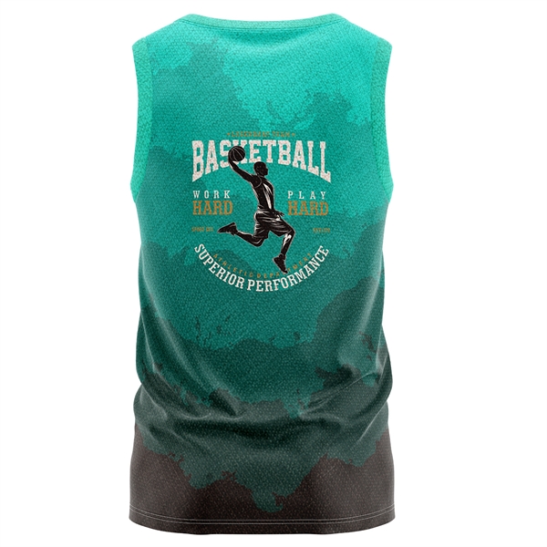 Unisex 150 GSM Poly Interlock Performance Sublimation Tank - Unisex 150 GSM Poly Interlock Performance Sublimation Tank - Image 1 of 3