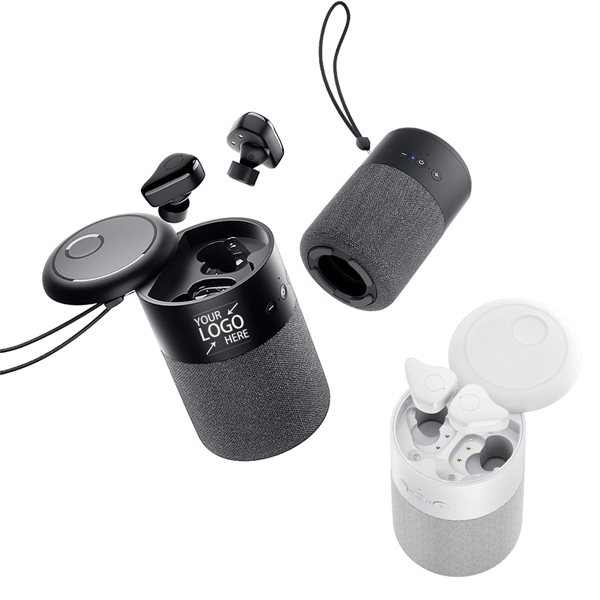 2 In 1 Portable Speakers Bluetooth Wireless Earbuds - 2 In 1 Portable Speakers Bluetooth Wireless Earbuds - Image 0 of 6
