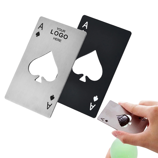 Poker Card Stainless Steel Can Bottle Openers - Poker Card Stainless Steel Can Bottle Openers - Image 0 of 2