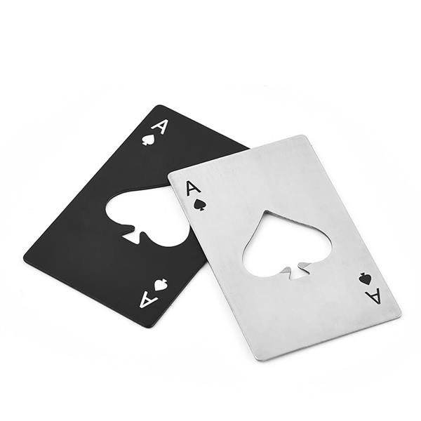 Poker Card Stainless Steel Can Bottle Openers - Poker Card Stainless Steel Can Bottle Openers - Image 1 of 2