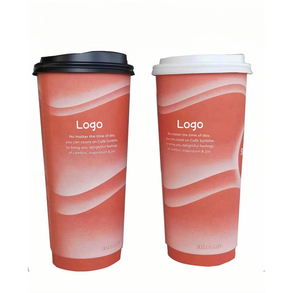 24OZ PE Double Wall Paper HotCup and Lid - 24OZ PE Double Wall Paper HotCup and Lid - Image 0 of 2