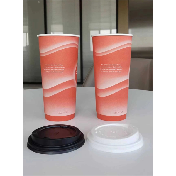 24OZ PE Double Wall Paper HotCup and Lid - 24OZ PE Double Wall Paper HotCup and Lid - Image 1 of 2